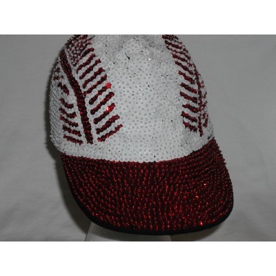 SEQUIN BASEBALL MOM CAP MLB AMERICAN OR NATIONAL LEAGUE FAN COACH TEACHER GIFT   eb-17019525